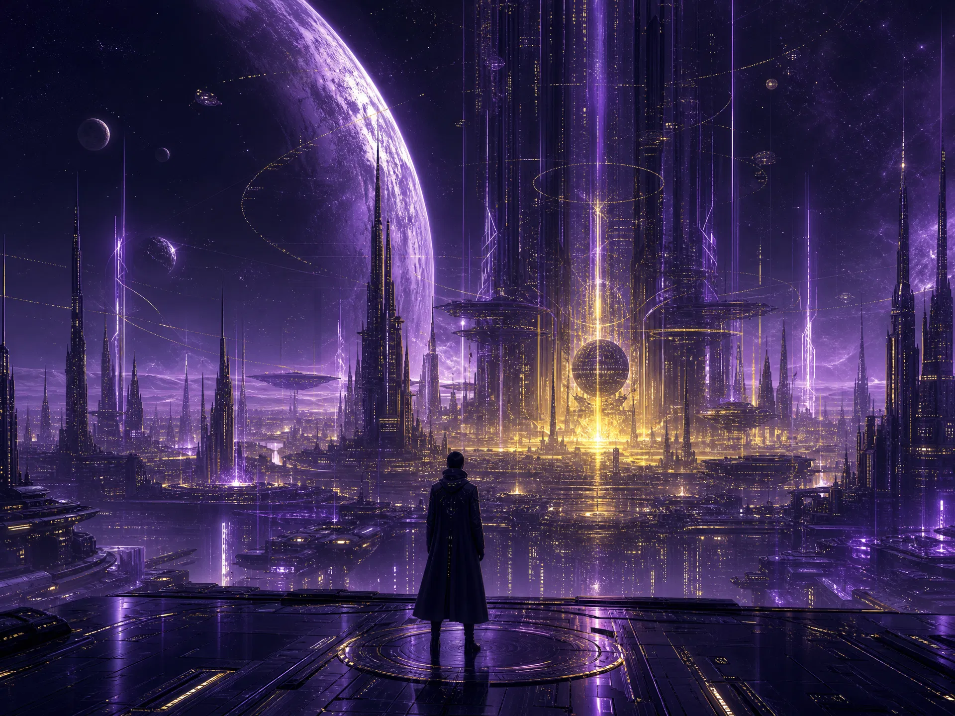 太空歌剧科幻IP《星轨彼端》封面配图